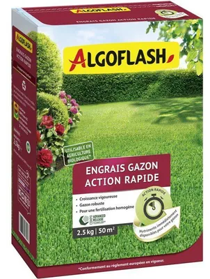 Immagine prodotto di Fertilizzante per prati, ALGOFLASH Naturasol, ad azione rapida, 2,5 kg