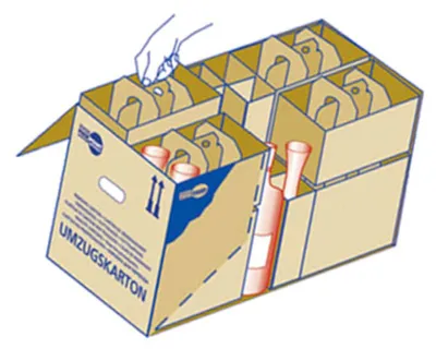 Produktbild von 2x Profi-Transport- und Umzugsset für 64 Gläser 14 tlg.