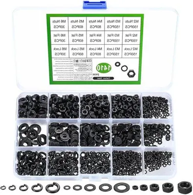 Produktbild von Edelstahl-Schrauben-Set M2-M6, 1410-teilig, schwarz