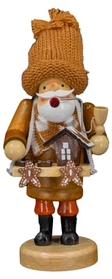 Produktbild von Kaladia Räuchermann mit Bauchladen - Lebkuchenhändler - ca. 14 cm - aus Holz - für Räucherkerzen der Größe M (Standard)