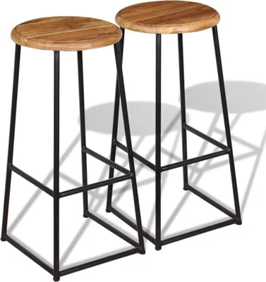 Immagine prodotto di Maison Exclusive - 2 sgabelli da bar in legno massello di teak