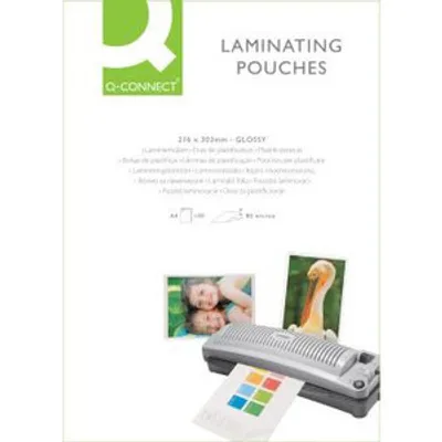 Produktbild von Q-CONNECT - Q-CONNECT Laminierbeutel 2x 125 Mikron 65x95mm 100 Stück