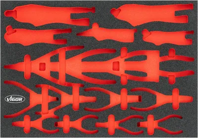 Produktbild von VIGOR Weichschaumeinlage leer V6816N-L L x B x H: 563 mm x 393 mm x 35 mm