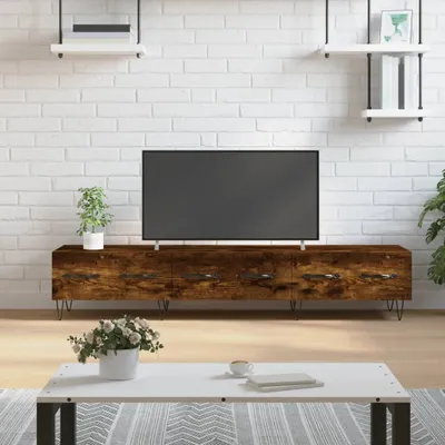 Immagine prodotto di Maison Exclusive - Mobile TV in rovere affumicato 150x36x30 cm Materiale ligneo