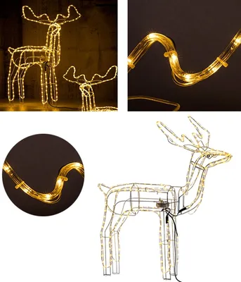 Immagine prodotto di Rendeer Led Luminoso 110 Cm Con Testa Mobile Decorazione Natalizia Per Esterni