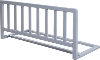 Obrázek produktu pro roba zábrana na postel 90 cm dlouhá, z masivního dřeva, bezpečná ochrana proti pádu pro děti od 18 měsíců, výška 38 cm, skládací s bezpečnostní pojistkou, šedá/šedá barva