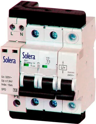 Produktbild von Einpoliger 2-poliger 2p 40a c 10ka solera einphasiger Leistungsschalter