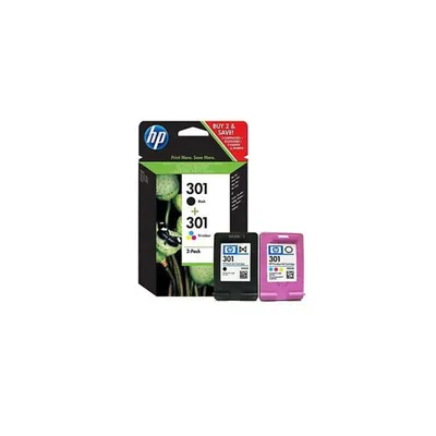 Produktbild von HP 301 Cyan/Magenta/Gelb Original Druckerpatrone, Standardertrag, Cyan, Magenta, Gelb, Tinte auf Farbstoffbasis, 3 ml, 1 Stück(e), 150 Seiten