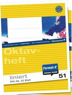 Produktbild von Staufen® style 040632051 Oktavheft LIN51 - A6, 32 Blatt, 80 g/qm, 7 mm liniert