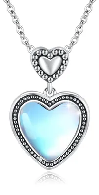 Productafbeelding van Solidchoice - Turquoise Hart Ketting en Oorbellen Set van 925 Zilver