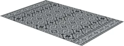 Produktbild von Outdoor Wendeteppich, wasserfest, geometrisch, 182x274cm, Schwarz/Grau