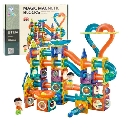 Immagine prodotto di Tettine magnetiche per pista a sfere, 188 pezzi