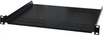 Obrázek produktu pro XtendLan Police 280mm, univerzal, 1U, 25kg nosnost, černá