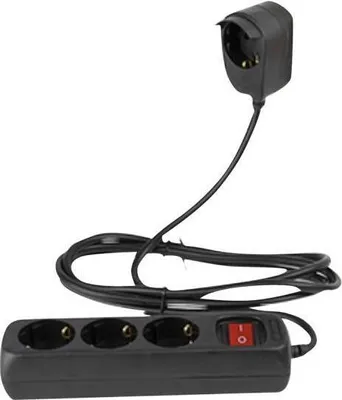 Produktbild von REV Steckdosenleiste 3-+1-fach 5m + Schalter schwarz (0012395514 SW)