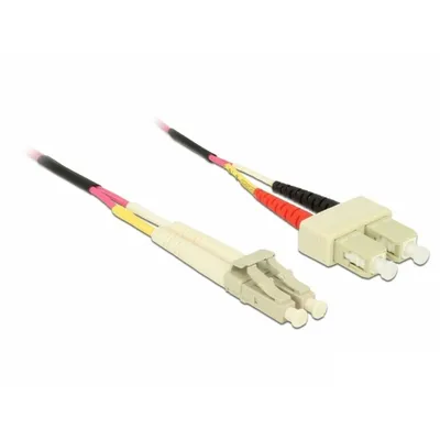 Produktbild von Delock Kabel Lichtwellenleiter LC zu SC Multimode OM4 0,5 m
