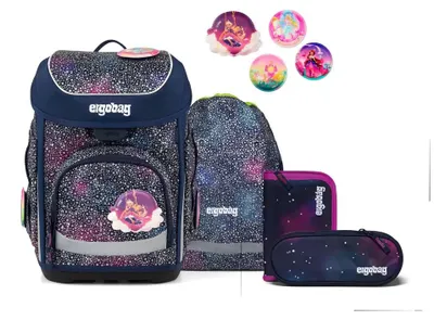 Zdjęcie produktu dla Zestaw plecaka szkolnego ergobag cubo, motyw Bärlaxy