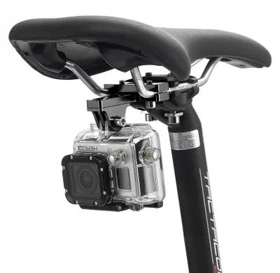 Image de Support de siège de vélo PULUZ en aluminium pour caméras GoPro & Action Noir