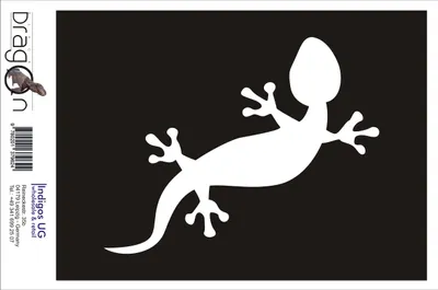 Produktbild von Aufkleber / Autoaufkleber - JDM / Die cut / Auto / OEM - Gecko - 140x110 mm gold - Heckscheibe / Heckscheibenaufkleber