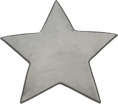 Produktbild von Grauer Teppich in Sternform, extra weich, 90x90 cm