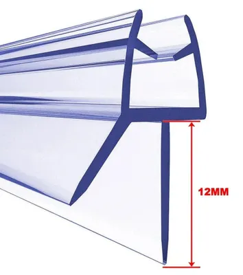 Produktbild von 2 Stück Duschabtrennung Türdichtungsstreifen PVC 4-6 mm