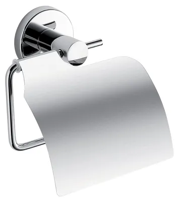 Toiletpapierhalter Edelstahl Chrom mit Glaseinsätzen 14,5x13,5x5,6 cm