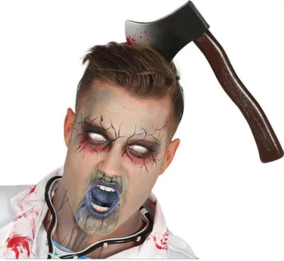 Produktbild von Stirnband AXT Hackmesser STICK IN THE HEAD Blut Halloween
