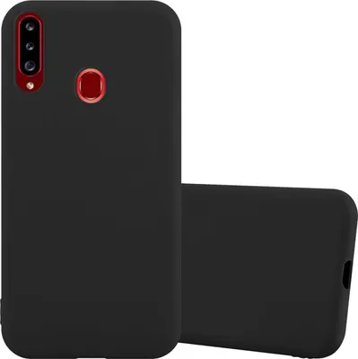 Produktbild von Cadorabo Hülle für Samsung Galaxy A20s Schutzhülle in Schwarz Handyhülle TPU Silikon Etui Case Cover