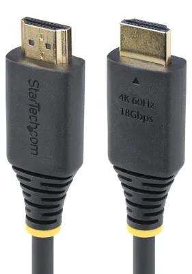 Produktbild von StarTech.com 30cm High Speed HDMI Kabel, 4K 60Hz/1440p 144Hz, HDR10/HDCP 2.2/ARC, 18Gbps, Kurzes UHD HDMI 2.0 Arc Kabel für Fernseher/Monitor/PC/Laptop/Projektor, HDMI Typ A (Standard), HDMI Typ A (Standard), 18 Gbit/s, Audio Return Channel (ARC), Schwarz