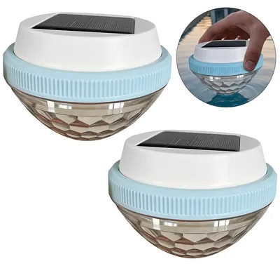 Produktbild von 2 Stück Solar Poolbeleuchtung – 7 Farbwechsel, Schwimmende LED Leuchten, IP65 Wasserdicht für Pool, Teich & Brunnen