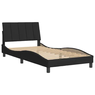 Produktbild von Bettgestell ohne Matratze "Hanko" Schwarz 100x200 cm Samt