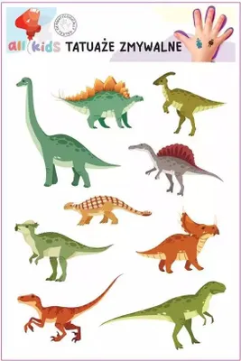 Image de Tatouages lavables pour enfants Dinosaures