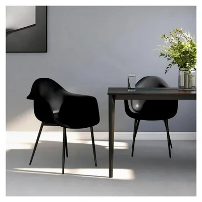 Produktbild von Esszimmerstühle, 2er Set, schwarz, PPChairs, für Küche und Esszimmer