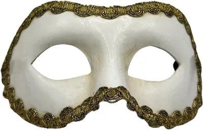 Produktbild von Venezianische Maske weiß, gold, Pappmaché, für Karneval