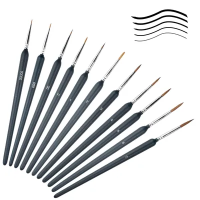 Productafbeelding van 11 stuks penseel om te schilderen, professionele penseelset voor acrylschilderen - 2 stuks