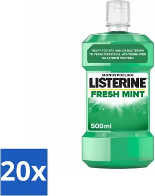 Produktbild von Listerine Mundwasser Frische Minze 500 ml - Vorteilspack - 20 Stücke
