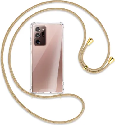 Produktbild von Handykette Backcover-Schutzhülle mit Band (Metall goldfarben) für Samsung Galaxy Note20 Ultra 4G,5G (N985,N986) - caramel