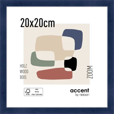 Produktbild von accent by nielsen Holz Bilderrahmen Zoom, 20x20 cm, Dunkelblau