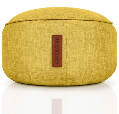 Produktbild von Green Bean® Sitzhocker "Home Linen" 45x25cm mit EPS Perlen Füllung - Fußhocker für Sitzsäcke - Gelb