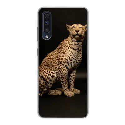 Produktbild von MuchoWow® Handyhülle Schutzhülle Hülle für Samsung Galaxy A30s Leopard - Tiere - Fleck Silikon Softcase Handy Hülle - Karteninhaber