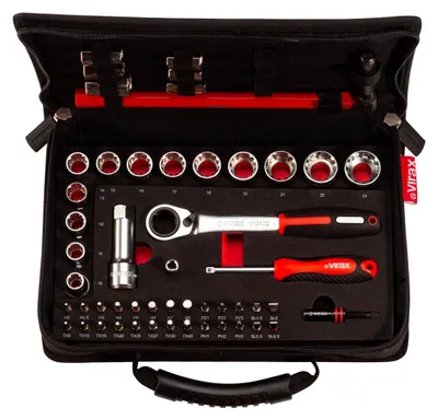 Image de Coffret VIRAX 51 outils spécial plomberie : douilles traversante + embouts 1/4" + clé robinet