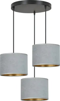 Image de Lustre Emibig 3xE27 60W HILDE 3 BL PREMIUM GRAY 1050/3PREM