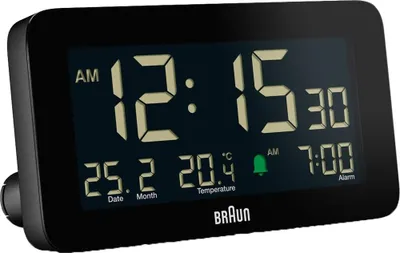Produktbild von Braun BC10B Digitaler Quarzwecker mit präzisem Quarzwerk, viereckig, schwarz