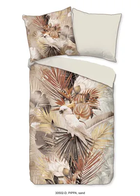 Produktbild von Duvet cover Descanso 135x200 + 1* 80x80 cm - leaves and a parrot