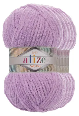 5 x 100g Kuschelgarn Alize Softy Plus Baby Babywolle flieder