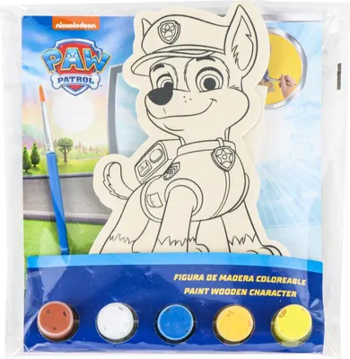 Immagine prodotto di Paw Patrol Chase figura in legno kit artigianale fai da te da dipingere