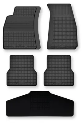 Zdjęcie produktu dla Dywaniki gumowe z tunelem do Seat Exeo 2008-2015 (sedan/kombi) – 5 szt., czarne, dobierane – Wielganizator Semi-Universal