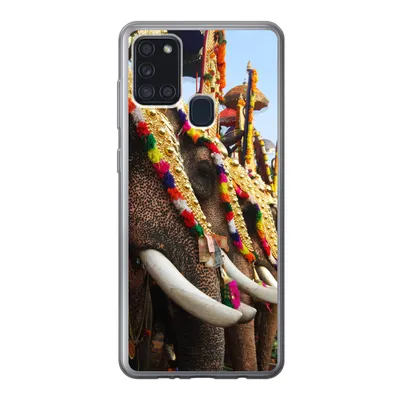 Produktbild von MuchoWow® Handyhülle Schutzhülle Hülle für Samsung Galaxy A21s Elefant - Parade - Tiere Silikon Softcase Handy Hülle - Hartschale