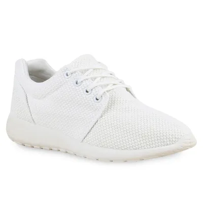 Produktbild von Mytrendshoe Herren Sportschuhe Laufschuhe Runners Sneakers Freizeit Schuhe 813542, Farbe: Weiß, Größe: 38