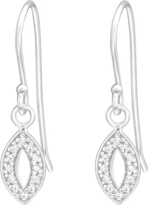 Produktbild von 925 Sterling Silber Ohrhaken Marquise-Ohrringe mit Zirkonia