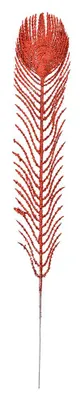 Image de Clayre & Eef Décoration Plume 7x42 cm Rouge Plastique